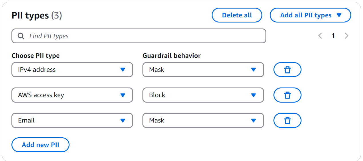 PII Configuration